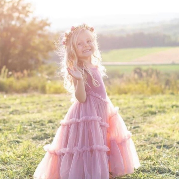 Jennifer + June Other - One Left in 7/8. PRICE FIRM - NWT Pink Tiered Princess Girls Fluffy Tulle Dress